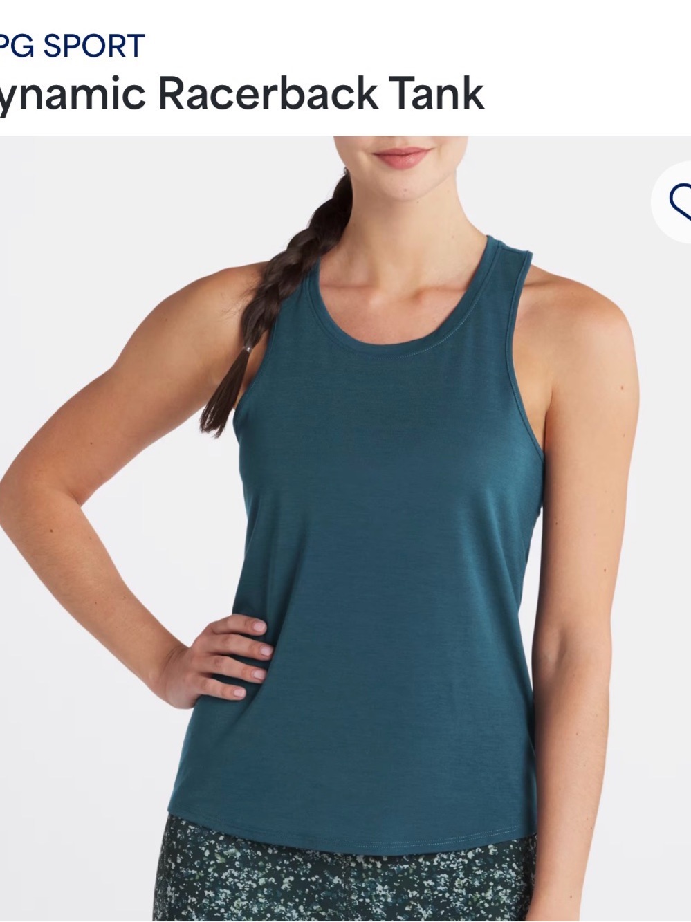 MPG Deep Teal Racerback Tank